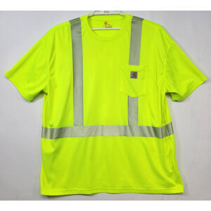 Carhartt Force Shirt Mens 2XL Hi Vis Yellow Reflective Safety Class 2 100495